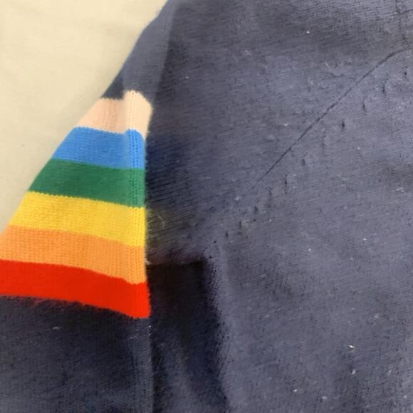 CJ Laing Womens Cotton Long Sleeve Striped Knit Sweater Navy Size XS - Picture 4 of 7